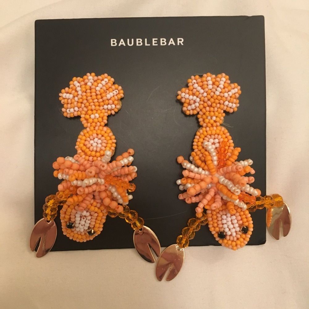 Beaded baublebar lobster earrings